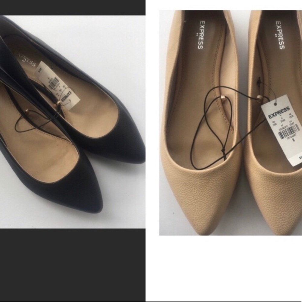 2 pair Express Casual/Work flats . Size 6